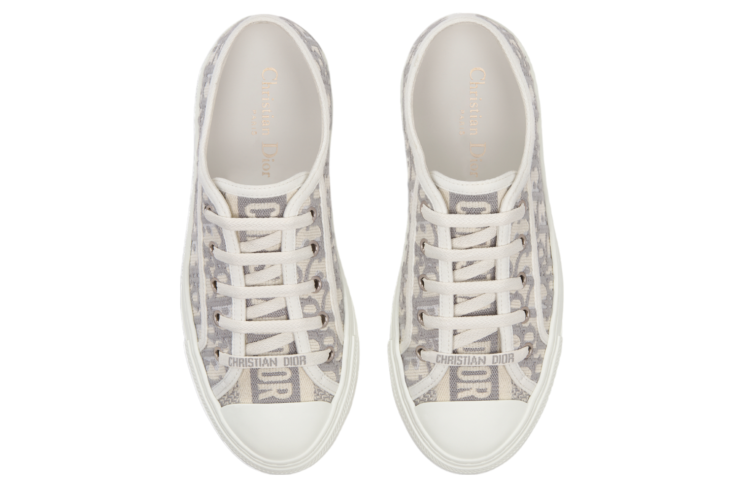 Walk n Dior WMNS Stone Gray Oblique Embroidered Cotton