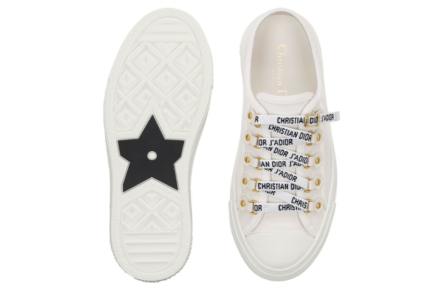 Walk n Dior WMNS White Cotton Canvas