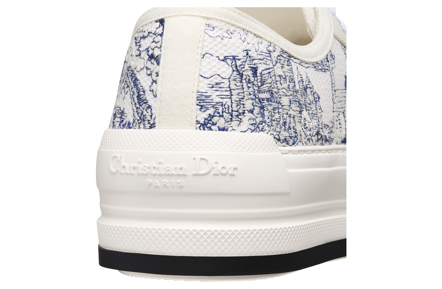 Walkndior Platform WMNS Deep Blue Cotton Embroidered / Toile De Jouy Scotland Motif