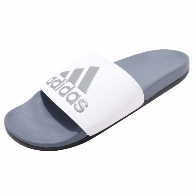 adidas Adilette Cloudfoam Plus Logo Steel - KicksOnFire