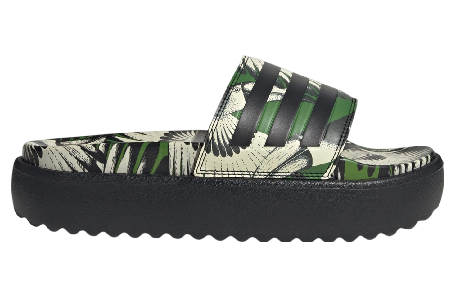 Adidas Adilette Platform WMNS Crew Green / Core Black