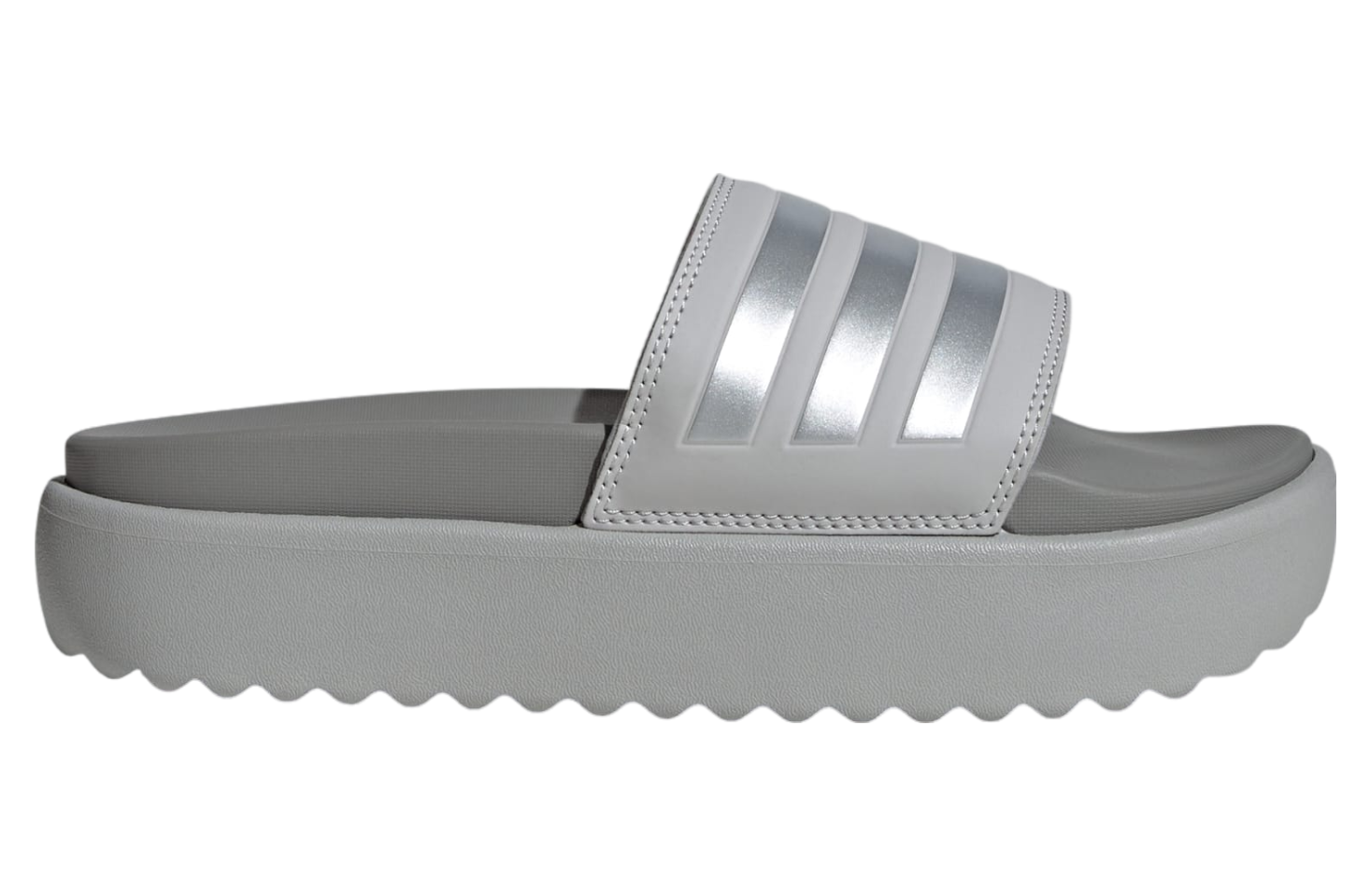 Adidas Adilette Platform WMNS Grey Two / Silver Metallic