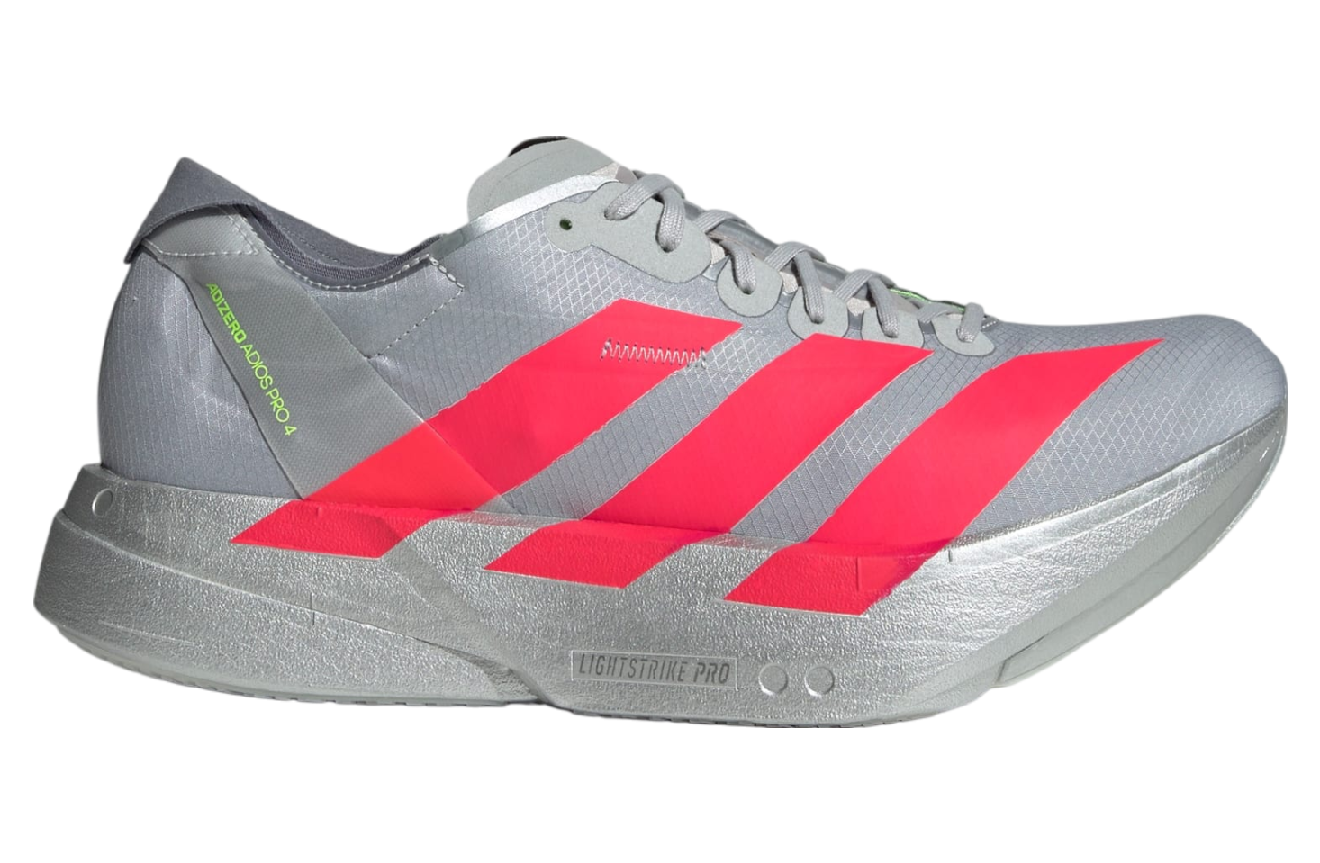 Adidas Adizero Adios Pro 4 Silver Metallic / Lucid Red