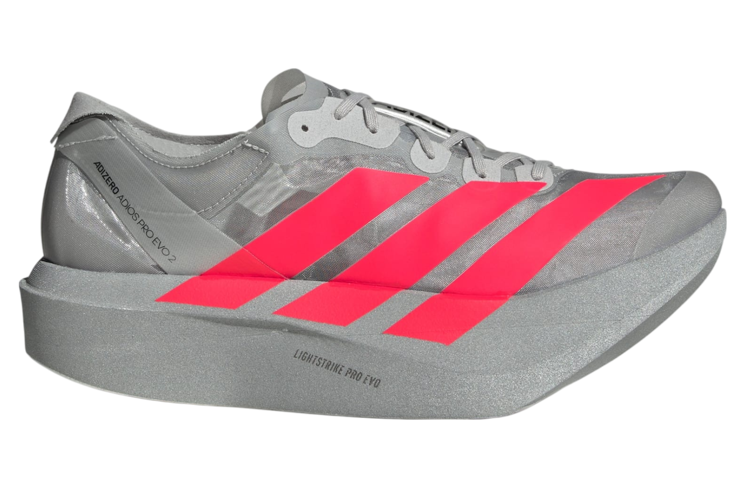 Adidas Adizero Adios Pro Evo 2 Silver Metallic / Lucid Red
