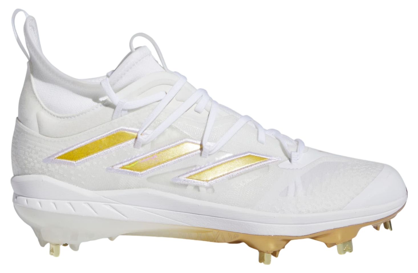 Adidas Adizero Afterburner 9 Nwv Cleats Cloud White Gold Metallic Aug 2023 IF9911 KicksOnFire