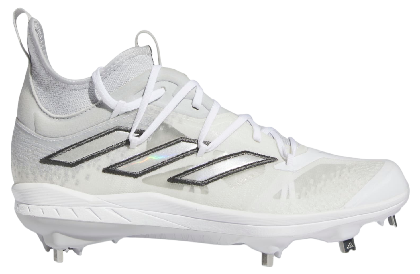 Adidas Adizero Afterburner 9 Nwv Cleats Team Light Grey / Silver Metallic