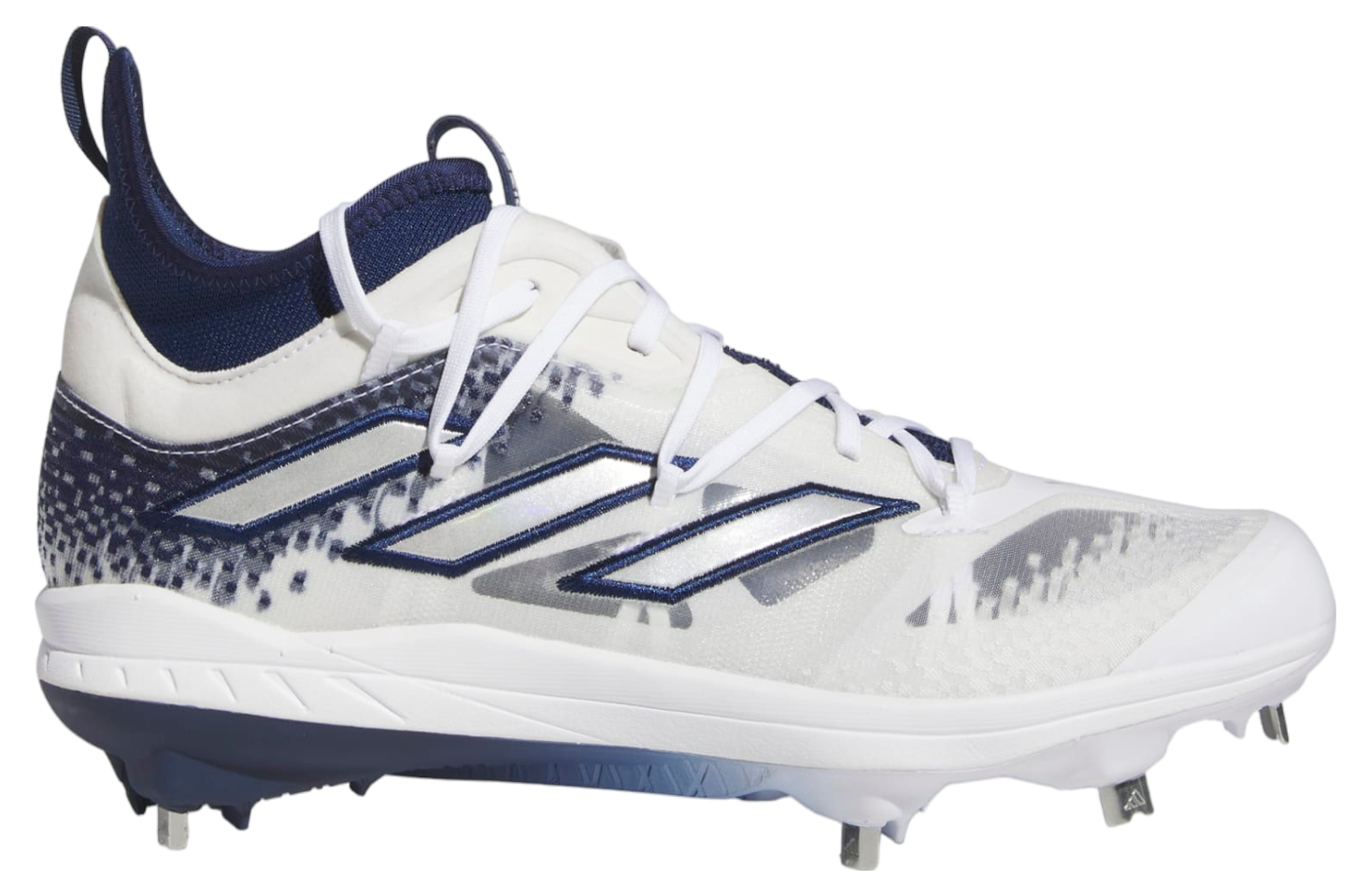 Adidas Adizero Afterburner 9 Nwv Cleats Team Navy Blue 2 / Silver Metallic