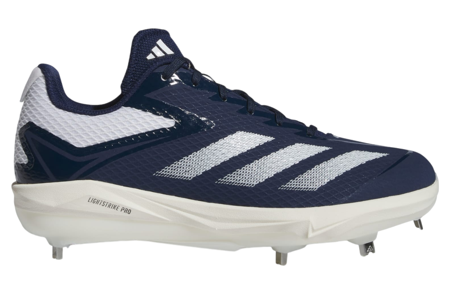 Adidas Adizero Electric Baseball Cleats Team Navy Blue 2 / Cloud White