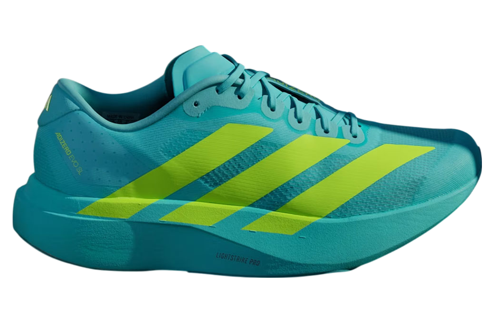 【adidas】ADIZERO EVO SL ★JS4506★ブルー イエロー adidas Adizero EVO SL Shoes - Turquoise | Free Shipping with