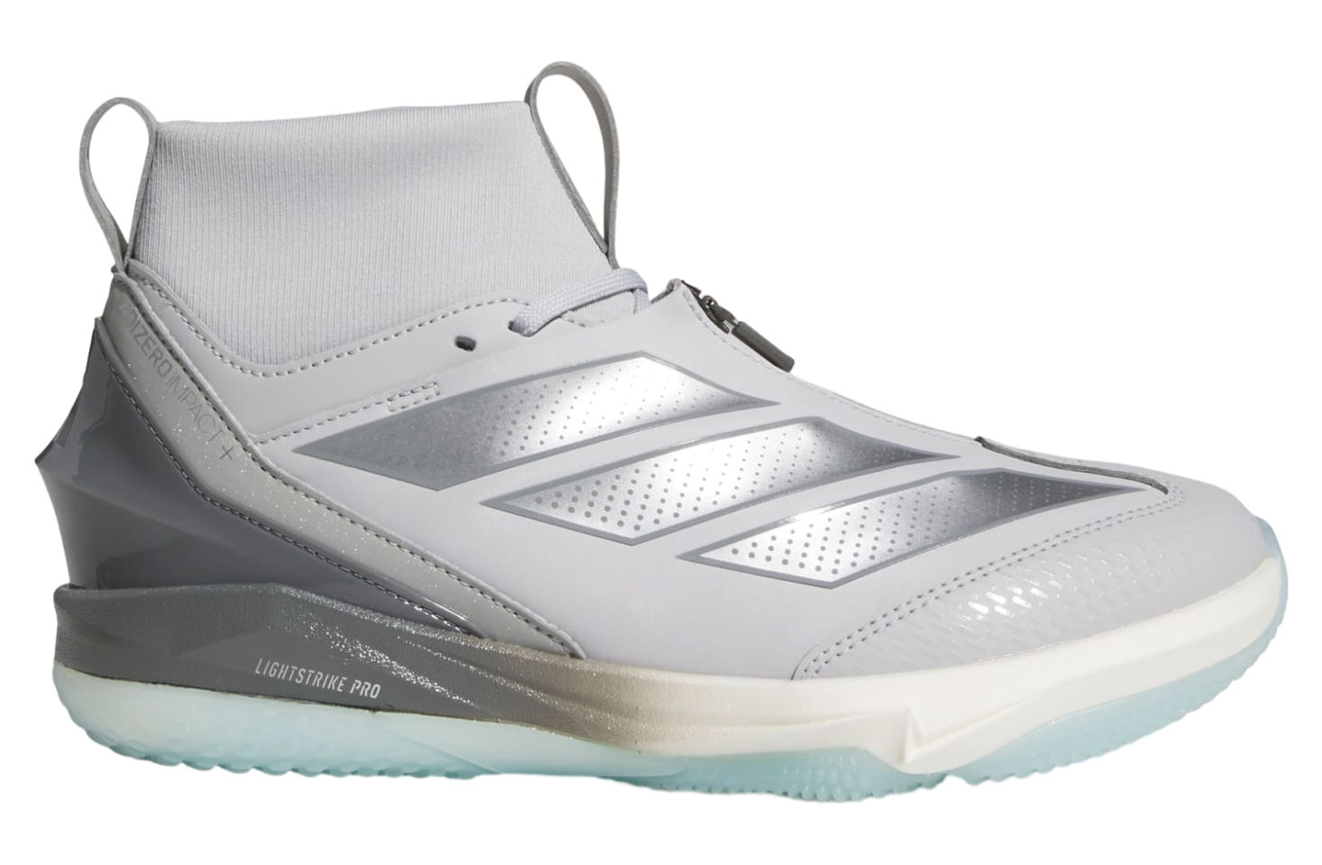 Adidas Adizero Impact+ 2.0 Baseball Turf Team Light Grey / Silver Metallic