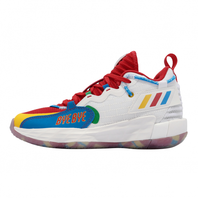 adidas Dame 7 EXTPLY GS Footwear White Vivid Red S42806