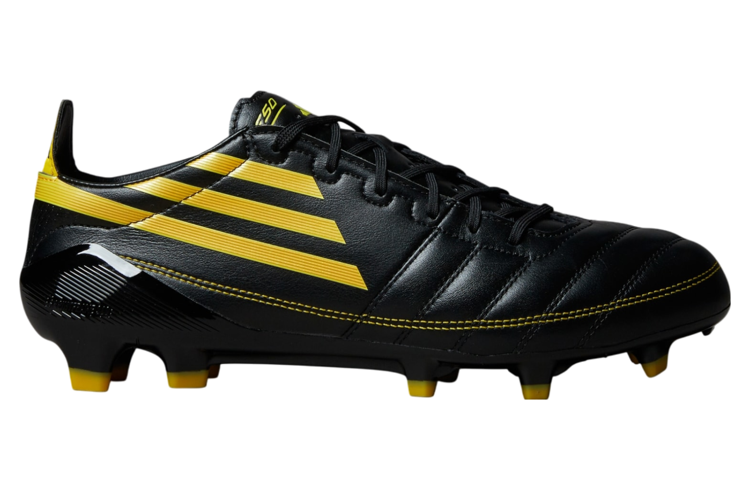Adidas F50 Elite 2010 Leather Fg Core Black / Yellow