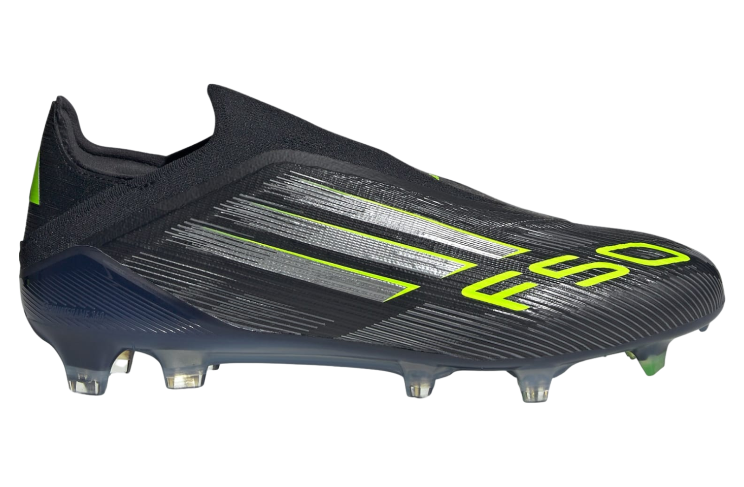 Adidas F50 Elite Laceless FG Core Black / Iron Metallic