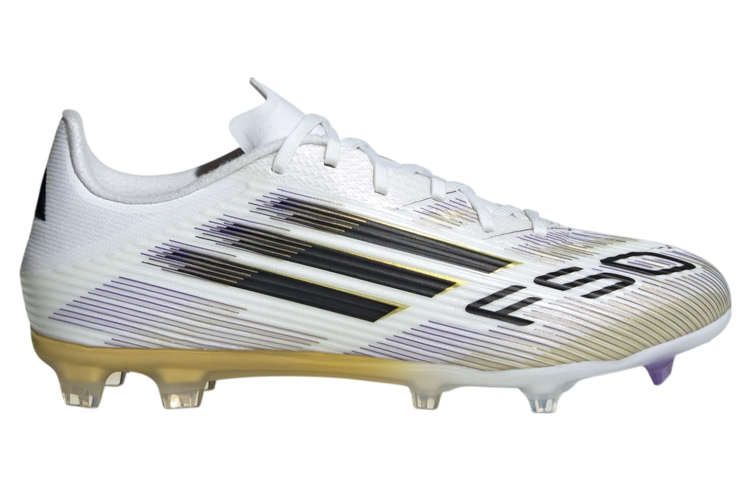Adidas F50 League FG/MG Cloud White / Core Black / Gold