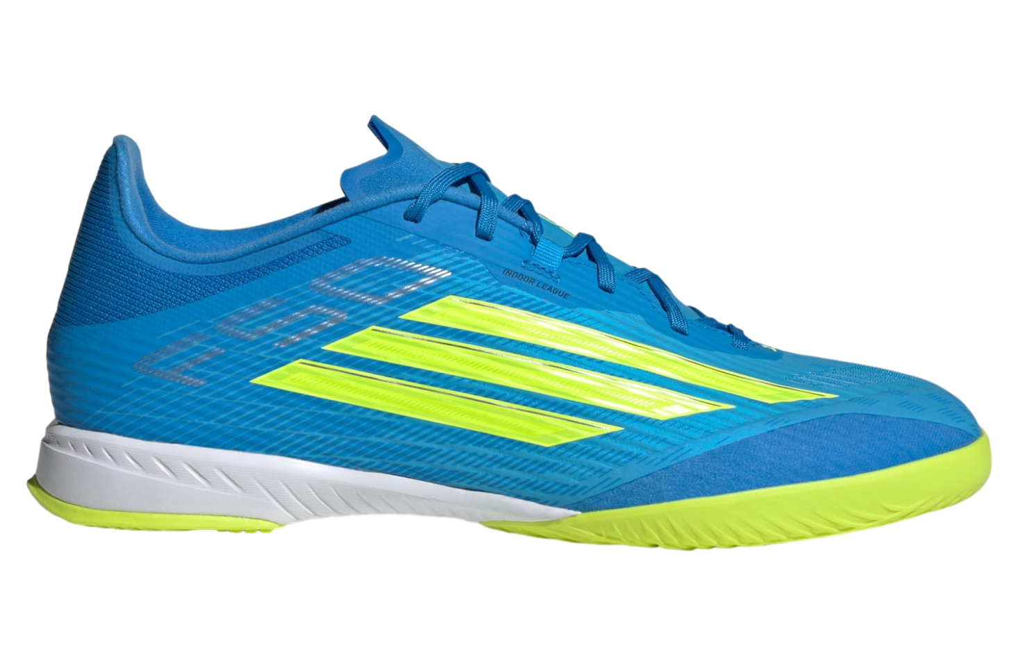 Adidas F50 League Indoor Soccer Lucid Ray Blue / Team Solar Yellow 2