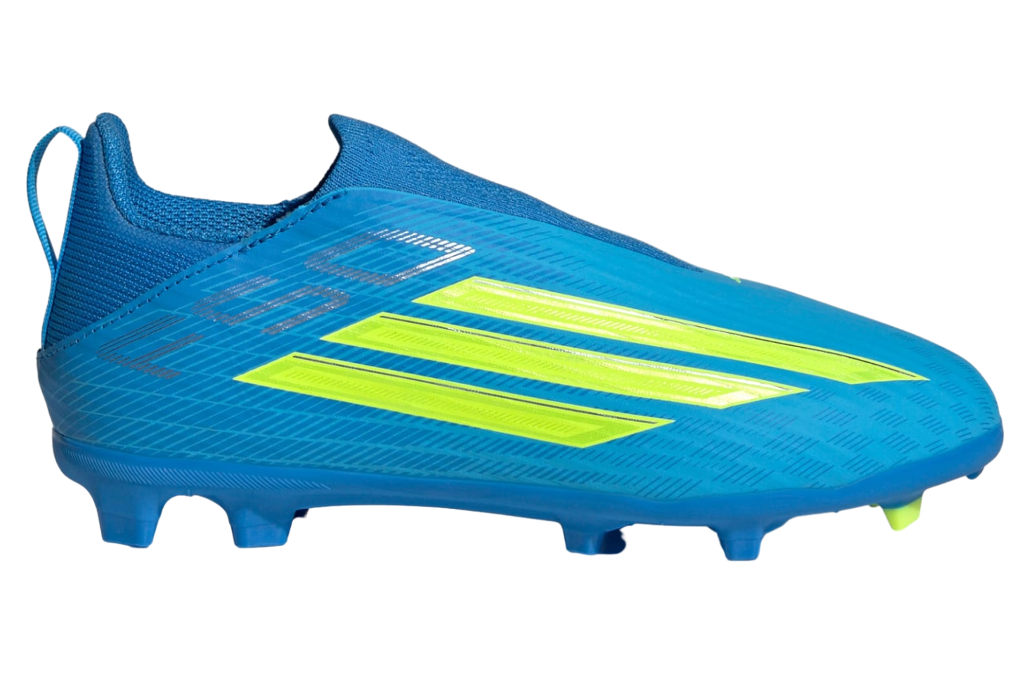 Adidas F50 League Laceless FG / Multi Ground GS Lucid Ray Blue / Team Solar Yellow 2