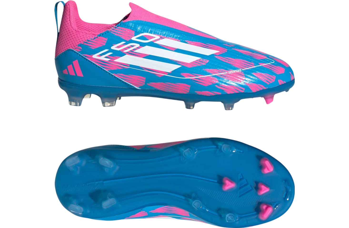 Adidas F50 League Laceless Multi-Ground GS Solar Blue / Cloud White