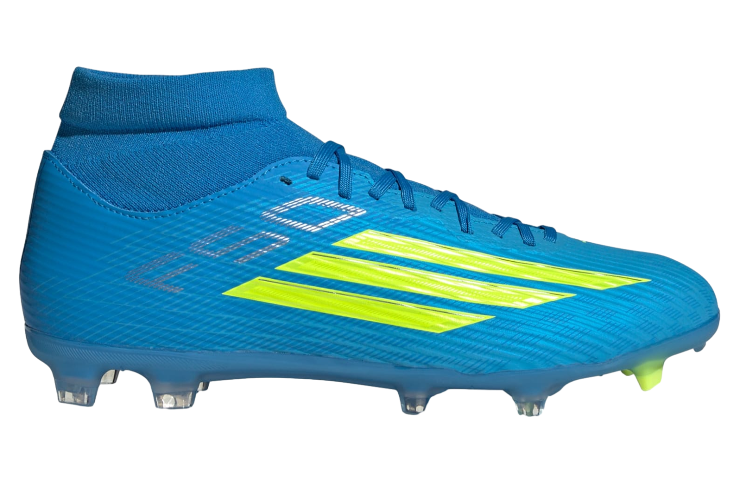 Adidas F50 League Mid Cut FG / Multi Ground Lucid Ray Blue / Team Solar Yellow 2