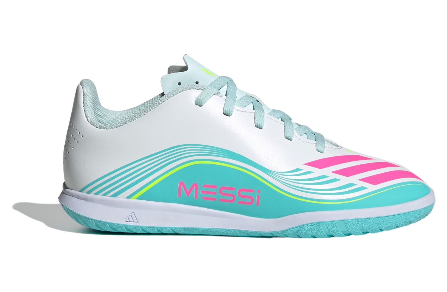 Adidas F50 Messi Club Indoor Socce GS Cloud White / Lucid Pink