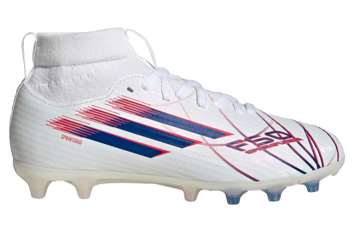 Adidas F50 Sparkfusion League Mid Cut FG / Artificial Ground GS Cloud White / Royal Blue