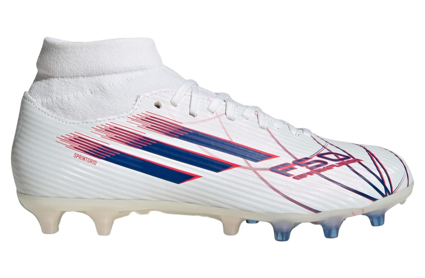 Adidas F50 Sparkfusion League Mid Cut FG / Artificial Ground WMNS Cloud White / Royal Blue