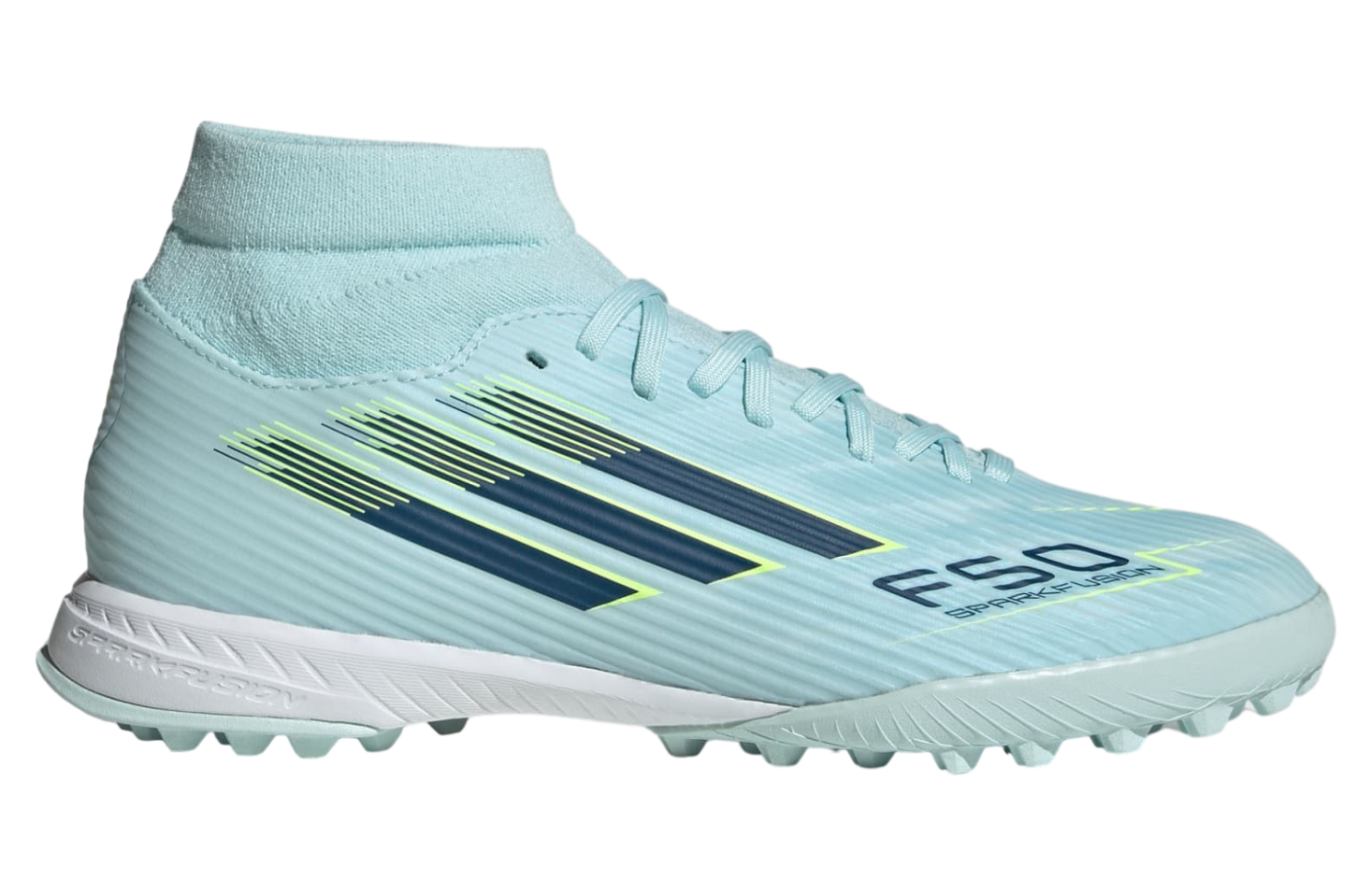 Adidas F50 Sparkfusion League Mid Cut Turf WMNS Almost Blue / Dusky Petrol