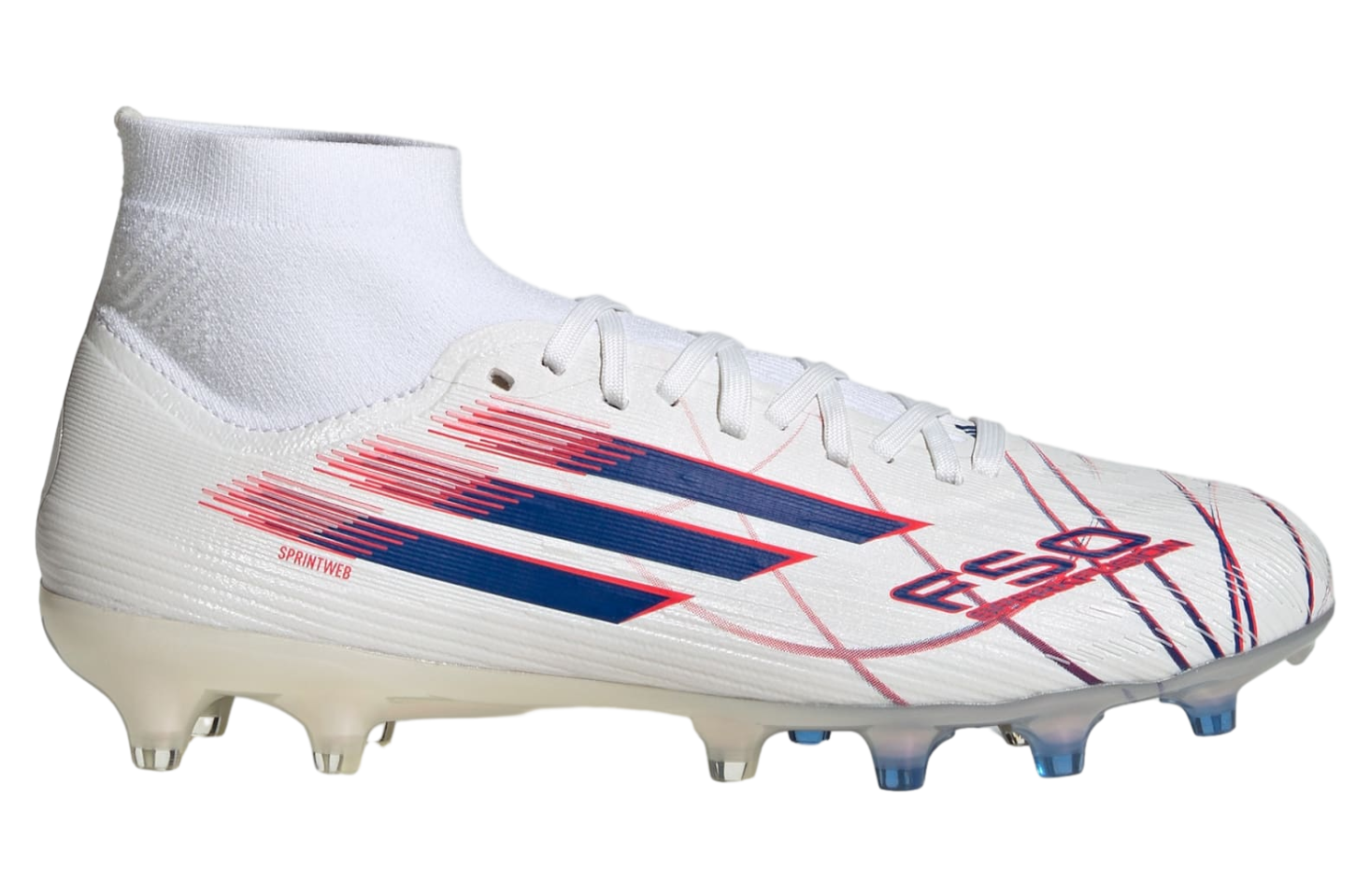Adidas F50 Sparkfusion Pro Mid Cut FG / Artificial Ground WMNS Cloud White / Royal Blue