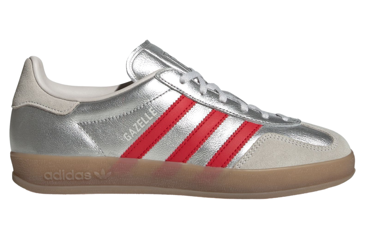 Adidas Gazelle Indoor WMNS Silver Metallic / Better Scarlet