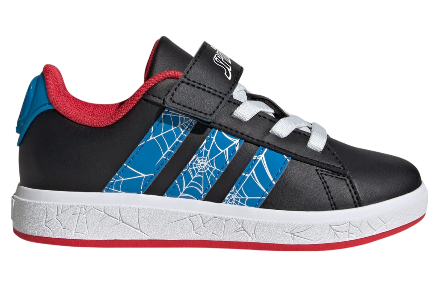 Adidas Marvel Spider-Man Grand Court GS Core Black / Bright Blue