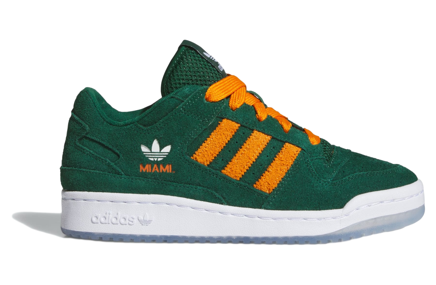 Adidas Miami Hurricanes Forum Low Cl Dark Green / Cloud White