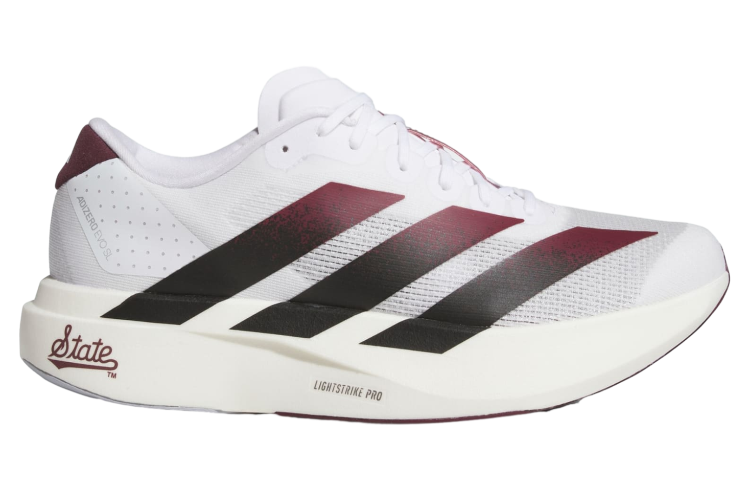 Adidas Mississippi State Bulldogs Adizero Evo SL Cloud White / Core Black