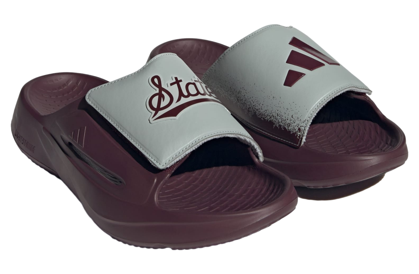 Adidas Mississippi State Bulldogs Lightblaze Slide Team Maroon 2 / Stone