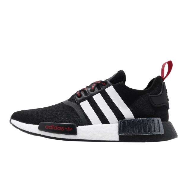 adidas nmd black white red