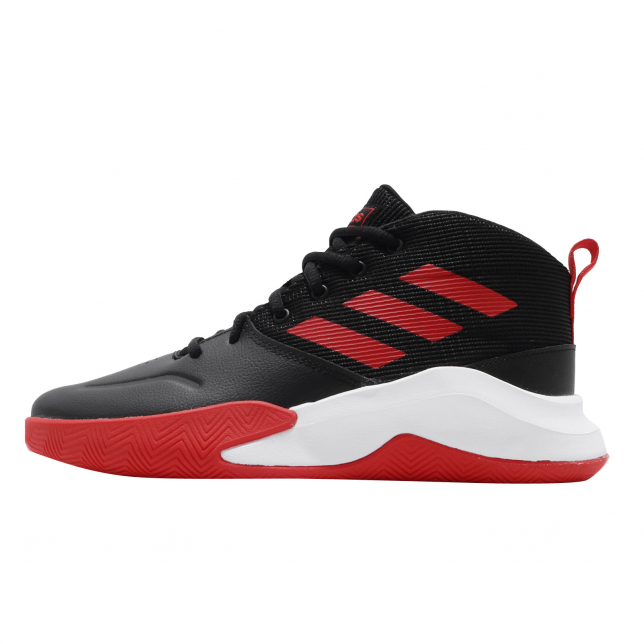 adidas Own the Game GS Core Black Active Red EF0309 - KicksOnFire.com