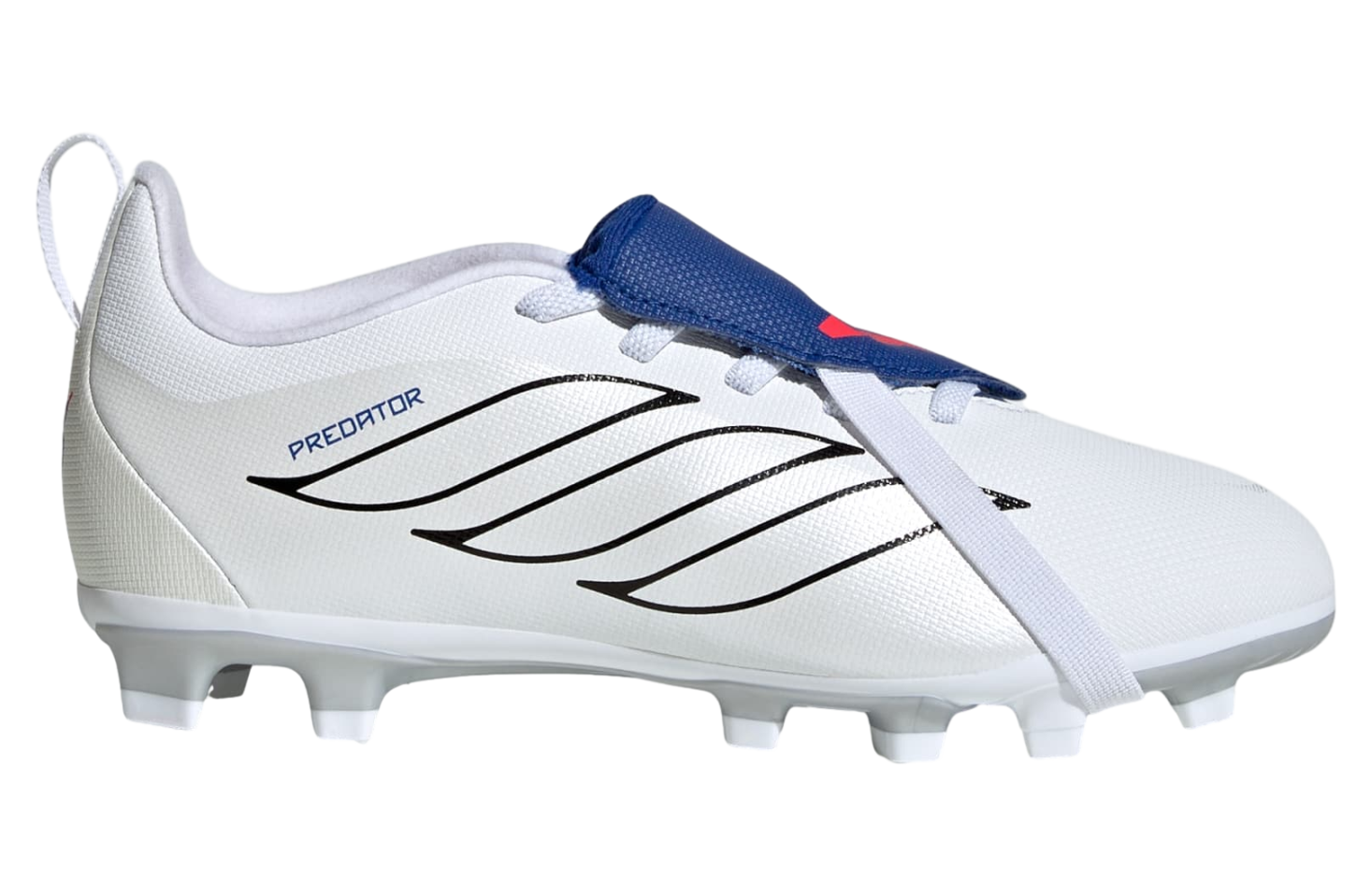 Adidas Predator Club Fold-Over Tongue Elastic Laces FG /multi Ground GS Cloud White / Zero Metalic
