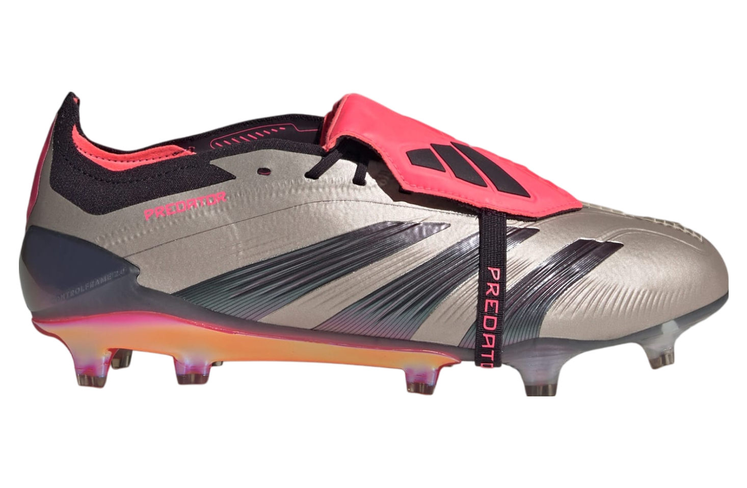 Adidas Predator Elite Fold-Over Tongue FG Platinum Metallic / Aurora Black