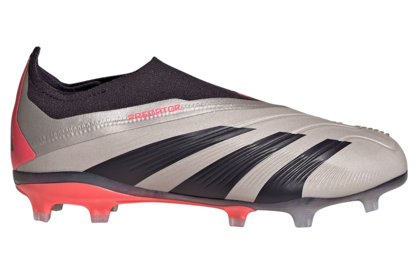 Adidas Predator Elite Laceless FG GS Platinum Metallic / Aurora Black