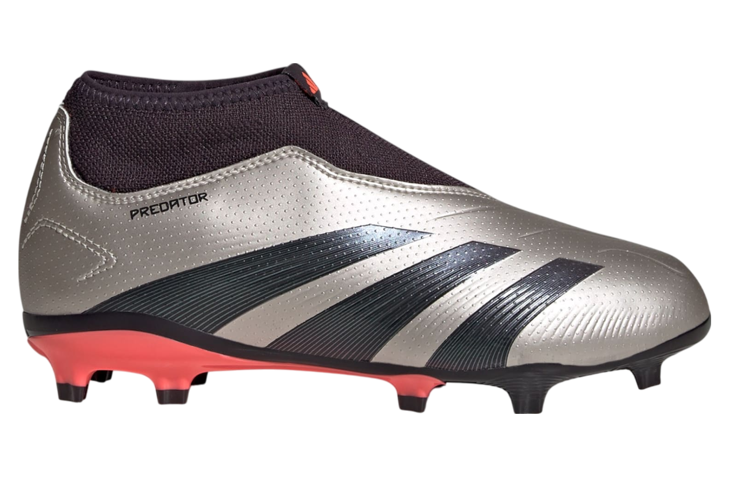 Adidas Predator League Laceless FG GS Platinum Metallic / Aurora Black