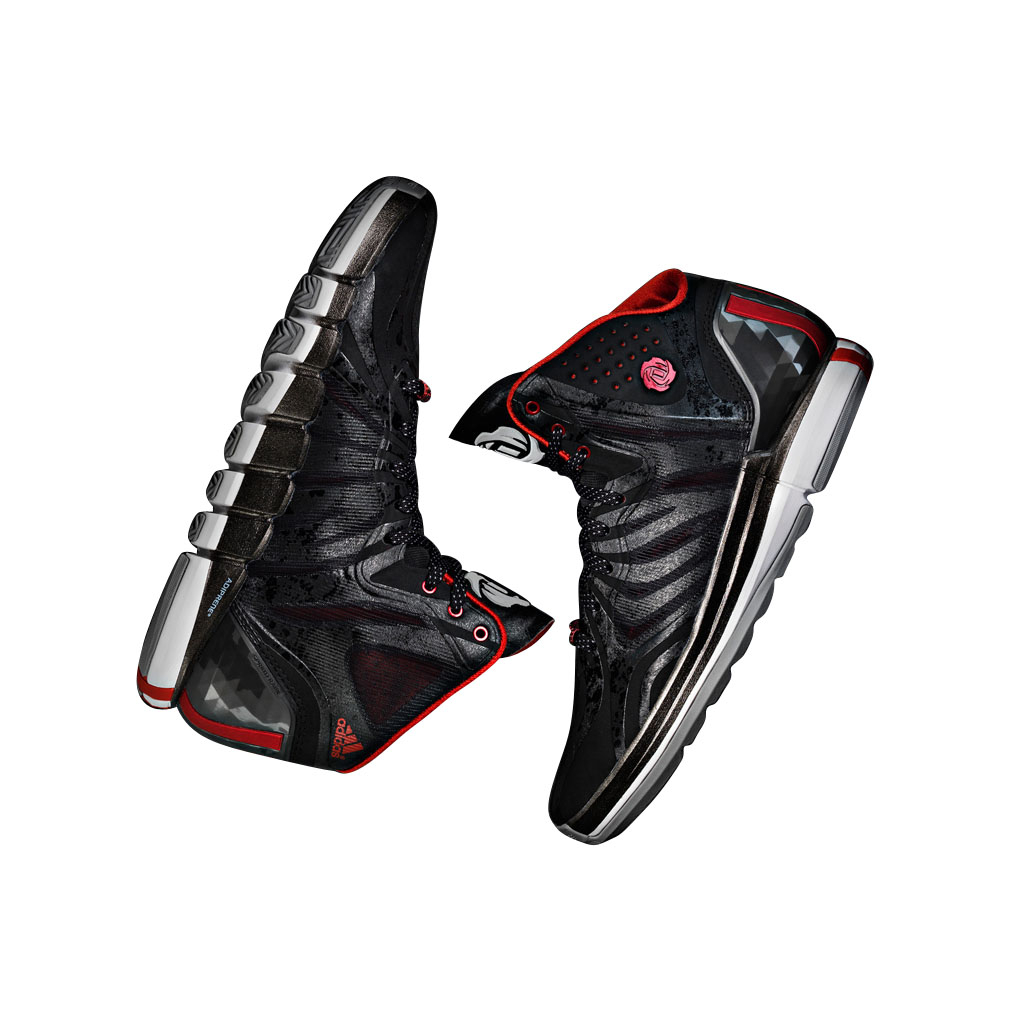 adidas Rose 4.5 -  Black / Running White - Light Scarlet G99355