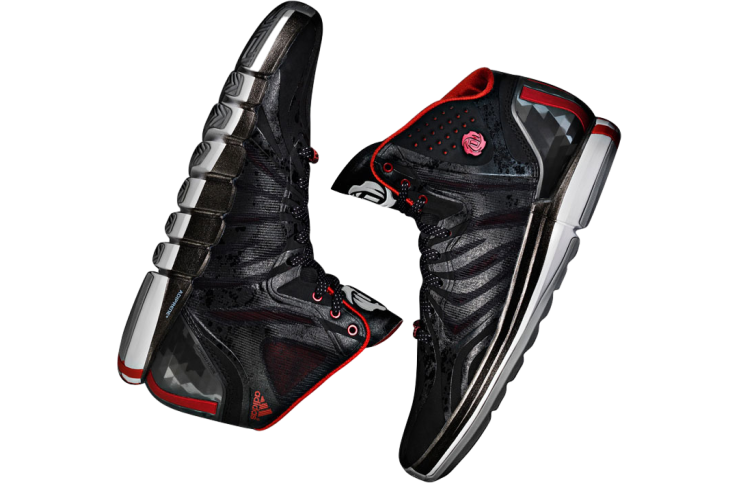 adidas Rose 4.5 -  Black / Running White - Light Scarlet