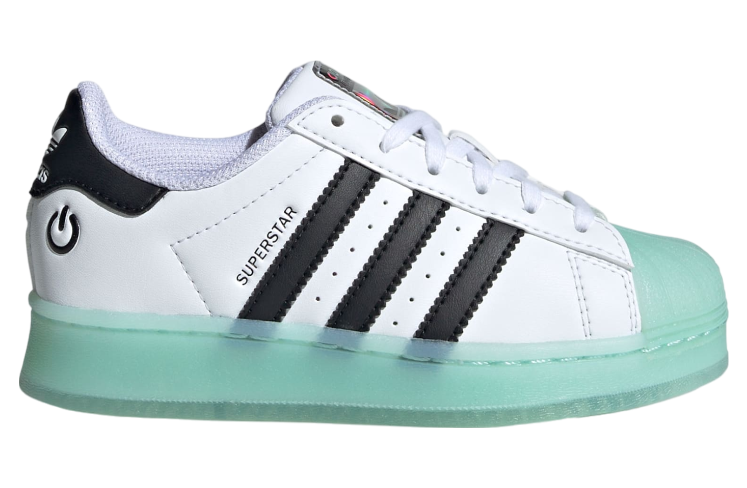 Adidas Superstar Led Lights GS Cloud White / Semi Flash Aqua