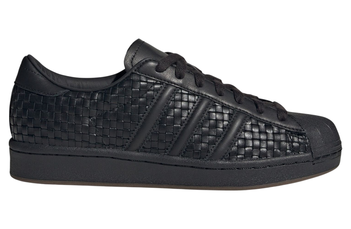 Adidas Superstar Vintage Black Woven Leather