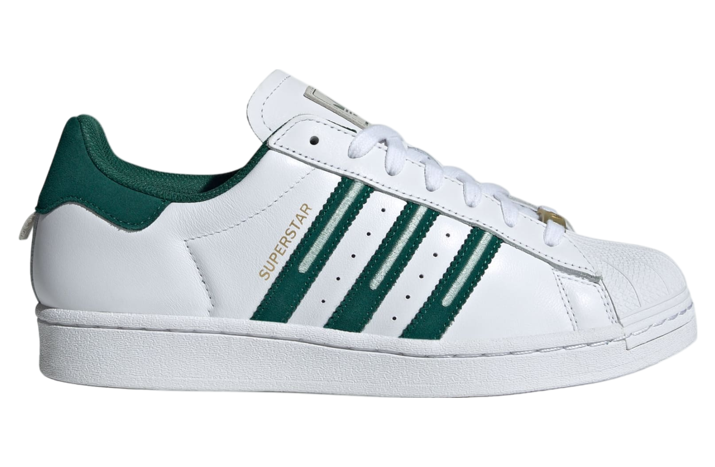 Adidas superstar womens white and green best sale