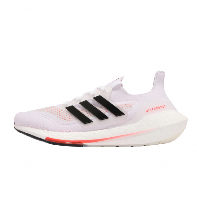 adidas Ultra Boost 2021 Cloud White Core Black Solar Red S23863