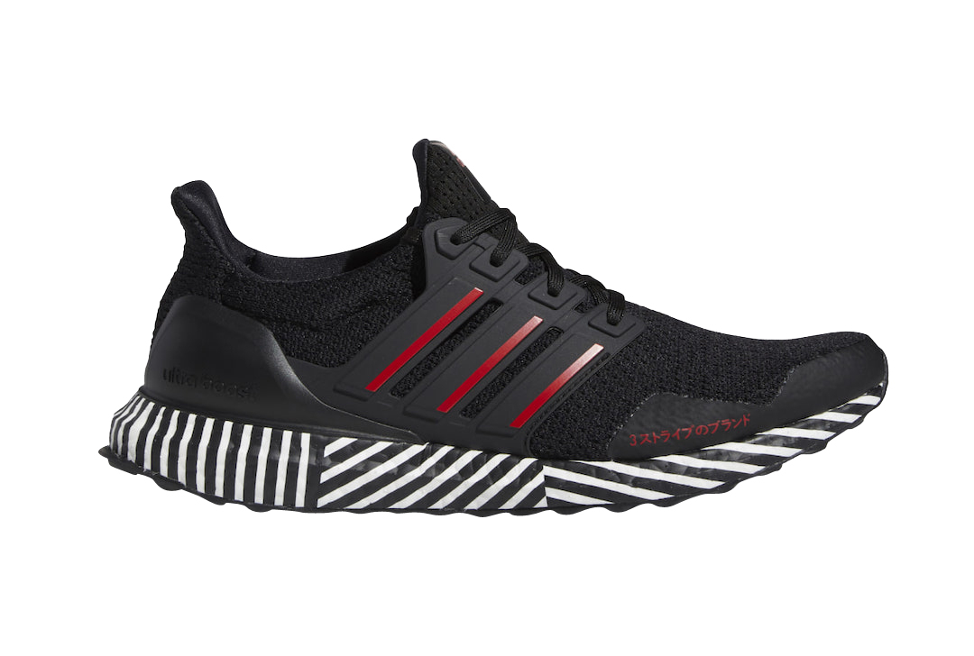 Cheap adidas Ultra Boost Black Red Striped Midsoles FY8382 Sale Online