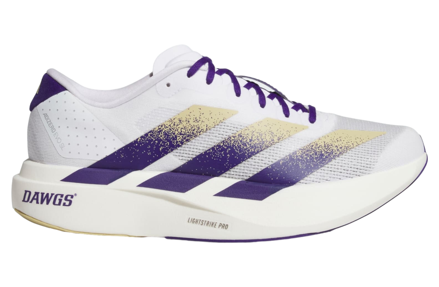 Adidas Washington Huskies Adizero Evo SL Cloud White / Team College Purple