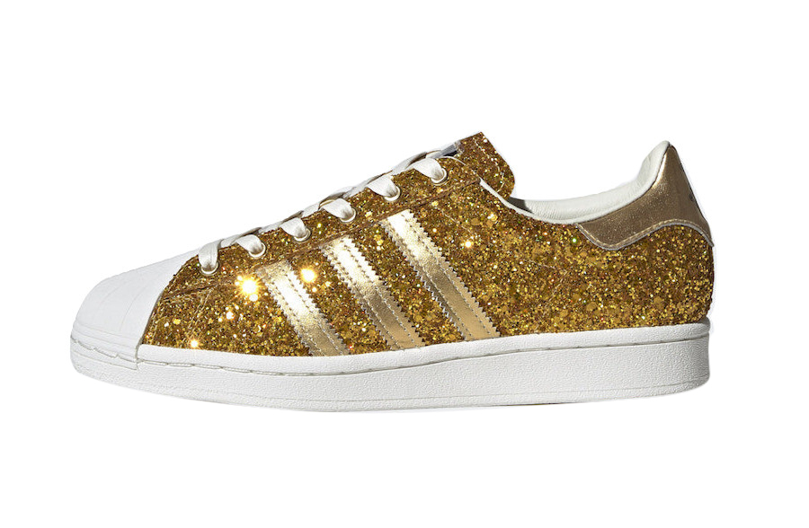Promoten Marty Fielding band adidas WMNS Superstar Gold Glitter FW8168 - KicksOnFire.com