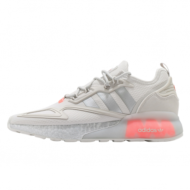 adidas ZX 2K Boost Grey One Silver Metallic Solar Red FX7028