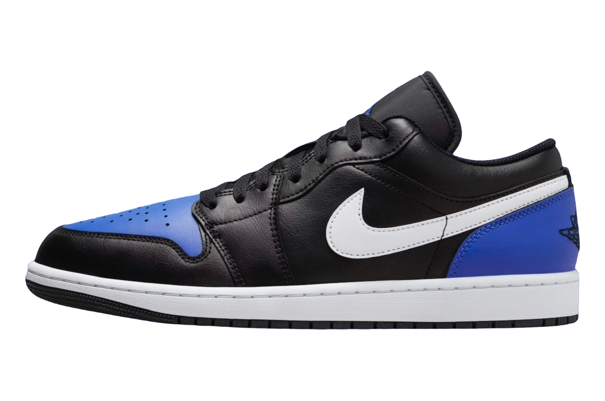 Air Jordan 1 Low Black Royal Toe Oct 2024 553558 042 KicksOnFire