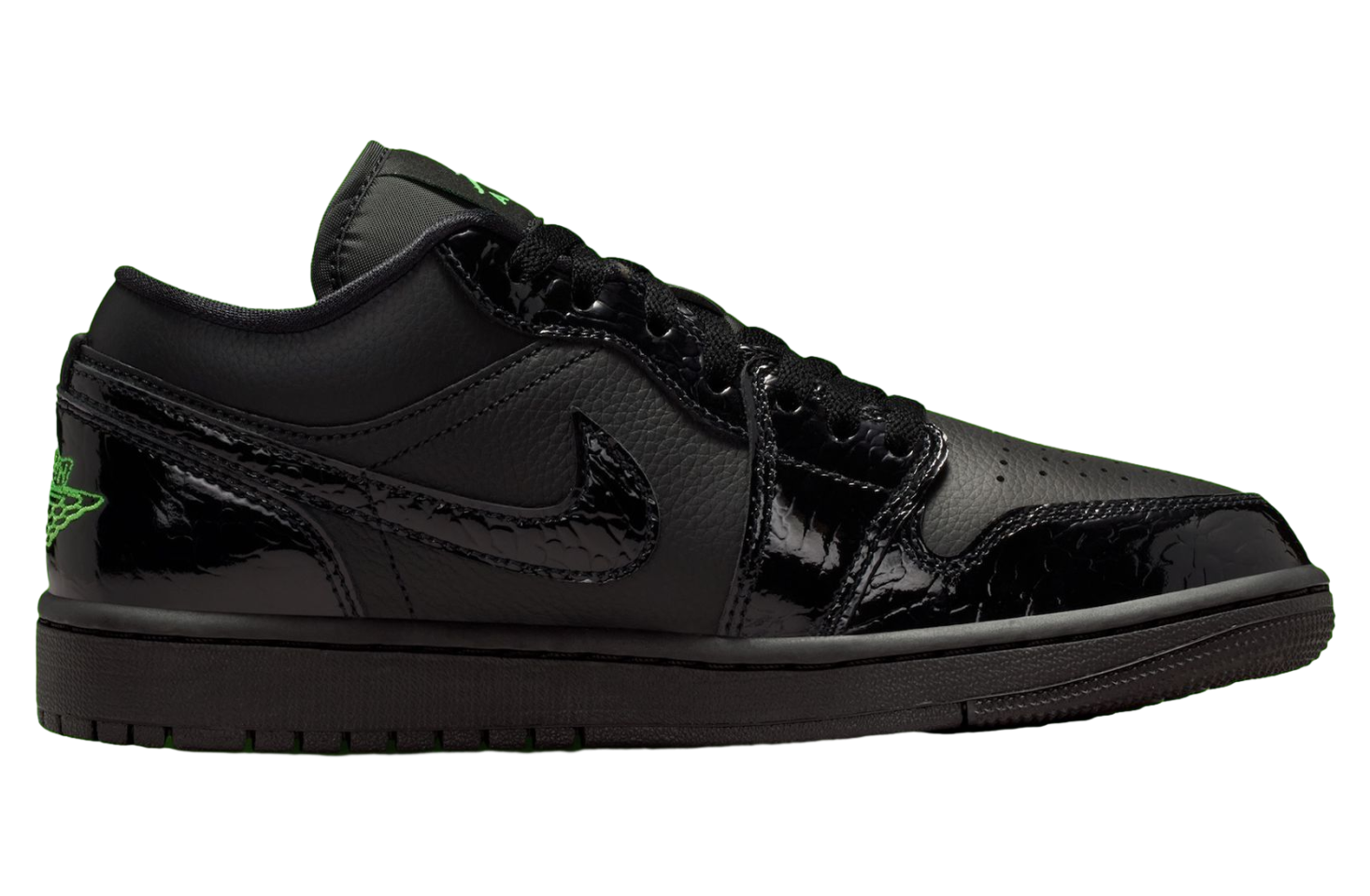 Air Jordan 1 Low Black / Scream Green